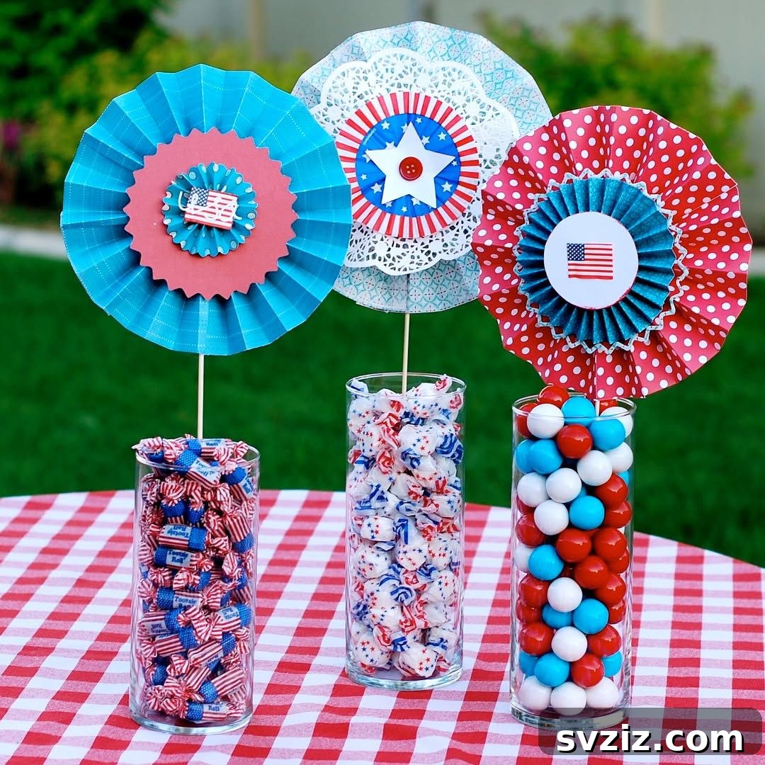 Show Your Spirit: Easy DIY 4th of July Table Decorations 9 Fun Candy-Themed Centerpieces for Patriotic Kids Party