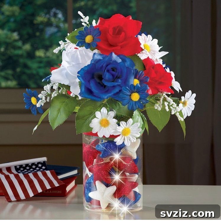 Show Your Spirit: Easy DIY 4th of July Table Decorations 10 Charming 4th of July Flowers and Stars Centerpiece