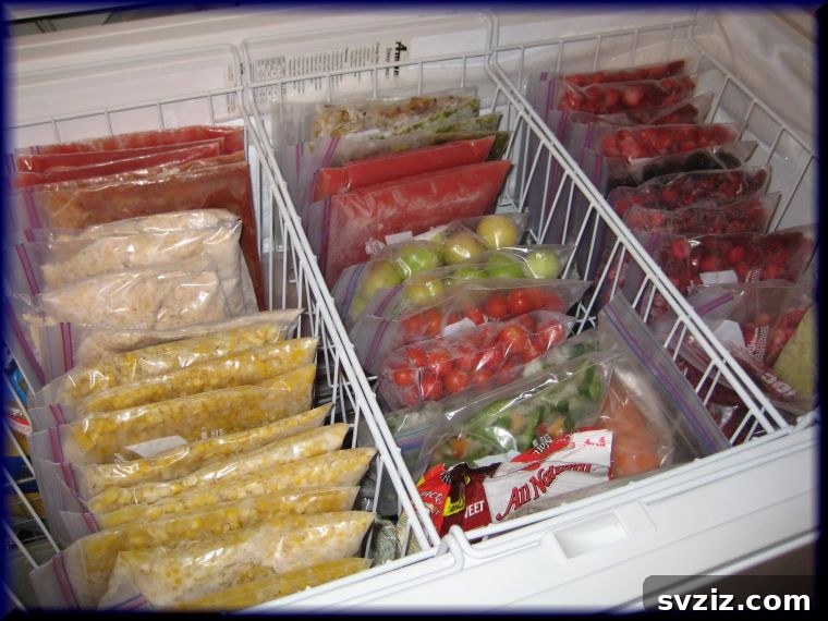 ziplock bags in freezer