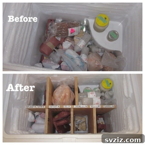 wooden freezer organizer