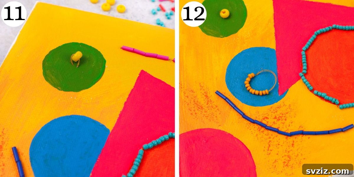 Tiny Treasures: Beaded Art 9 Genius Beaded Mini Painting: Creating an inner beaded circle