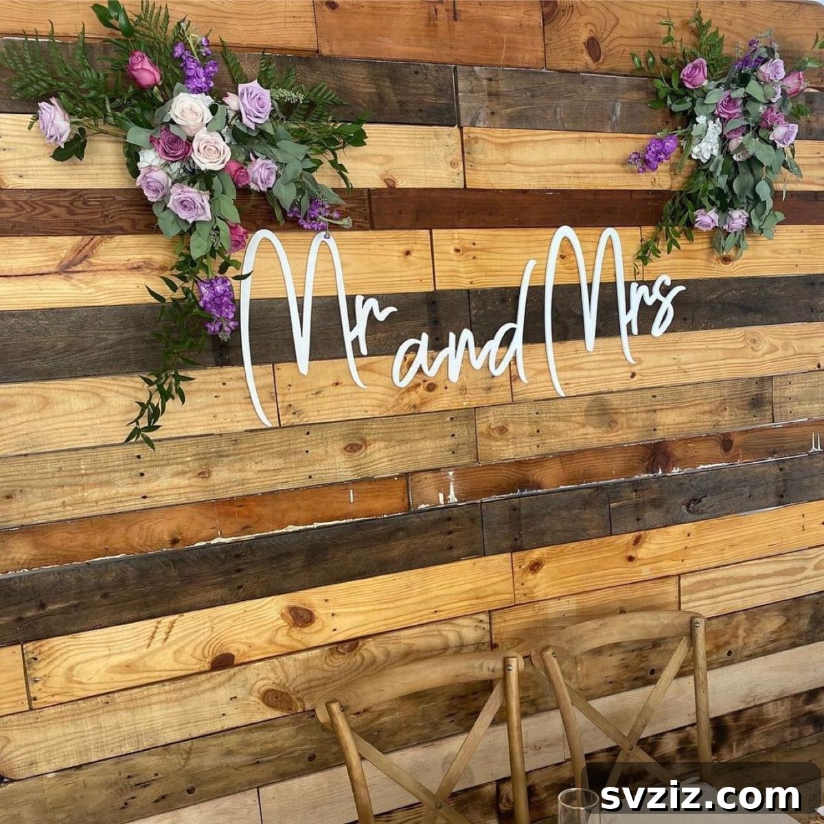 14. Mr. and Mrs. Rustic Wall