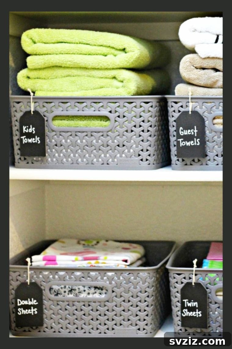 20 Genius Dollar Store Storage Solutions 11 linen baskets dollar tree