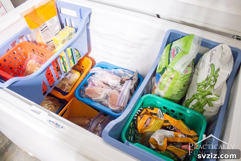 20 Genius Dollar Store Storage Solutions 13 freezer organization with dollar tree baskets
