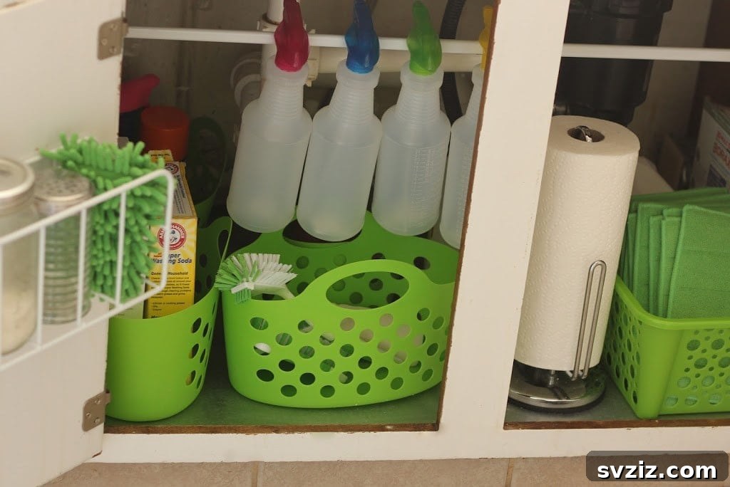 20 Genius Dollar Store Storage Solutions 3 under sink organization with dollar tree items