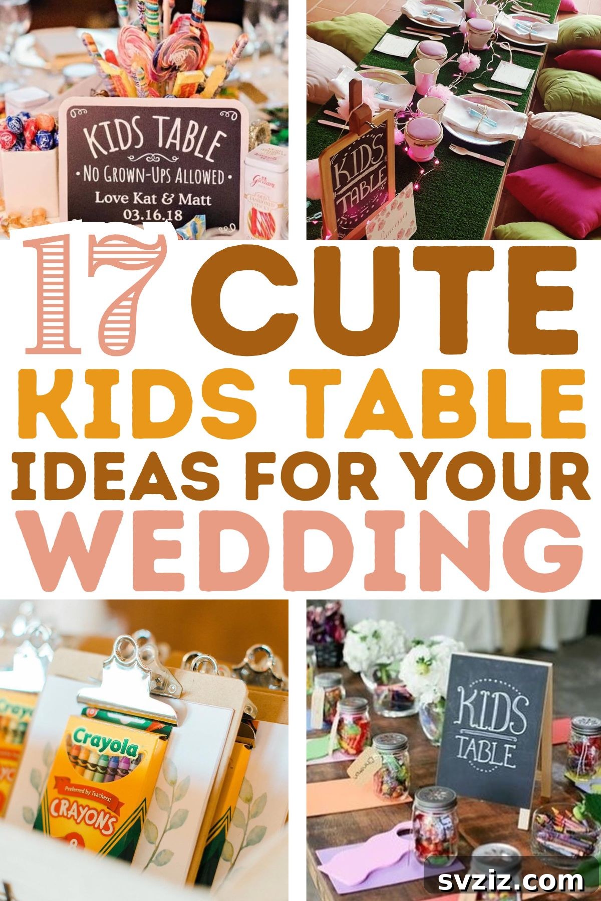 17 Enchanting Wedding Table Concepts for Your Youngest Attendees 2 kids table wedding ideas