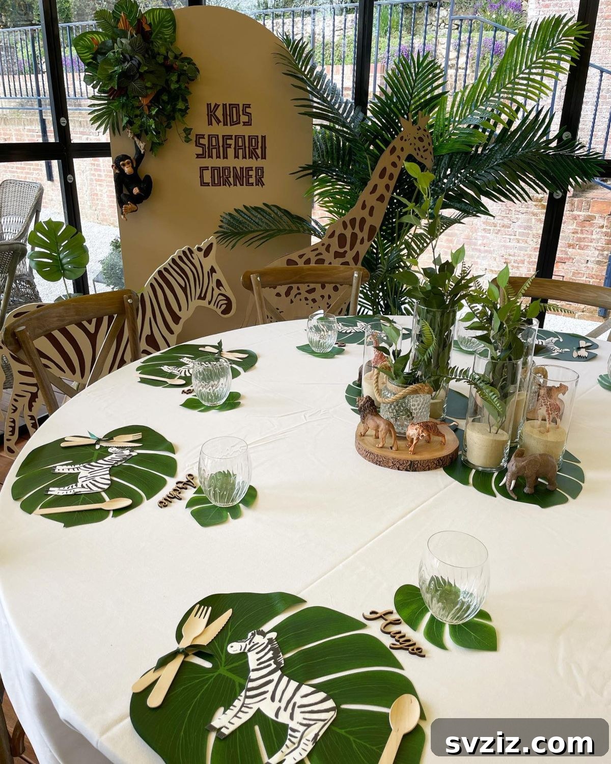17 Enchanting Wedding Table Concepts for Your Youngest Attendees 14 12. Kid’s Safari Corner
