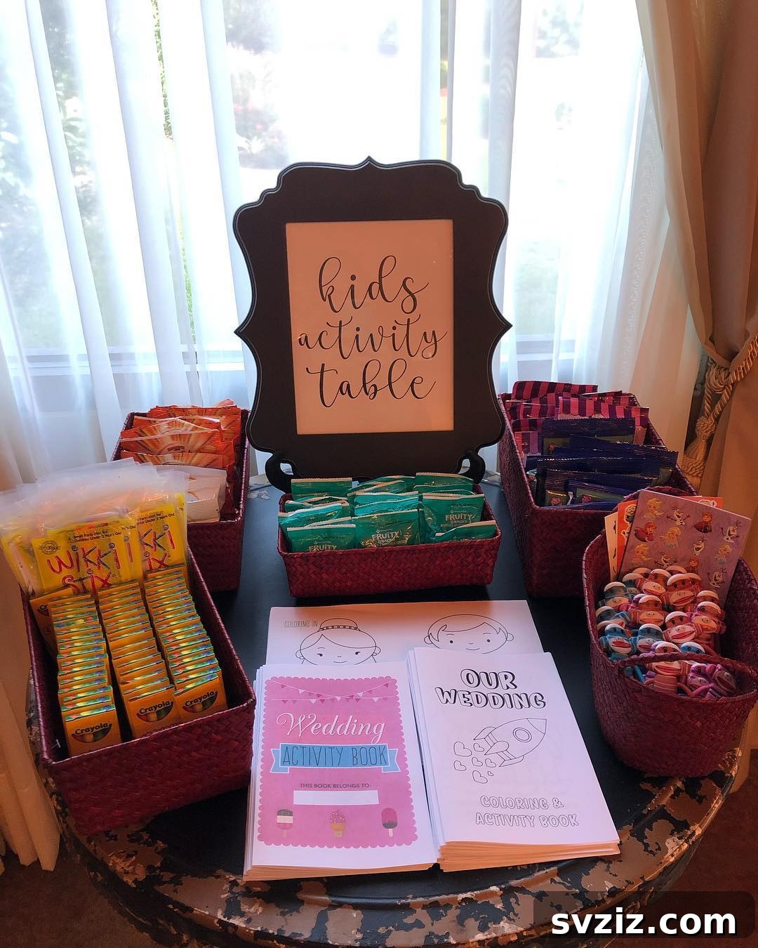 17 Enchanting Wedding Table Concepts for Your Youngest Attendees 17 15 Kids Activity Table