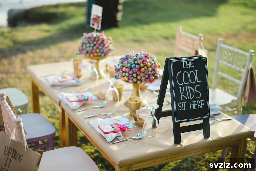 17 Enchanting Wedding Table Concepts for Your Youngest Attendees 19 17. Cool Kid’s Table