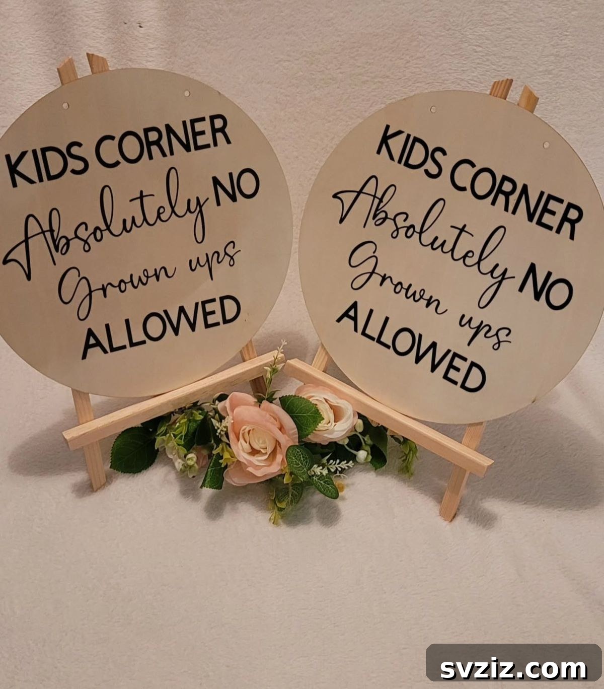 17 Enchanting Wedding Table Concepts for Your Youngest Attendees 10 8. No Grown-Ups Allowed Sign