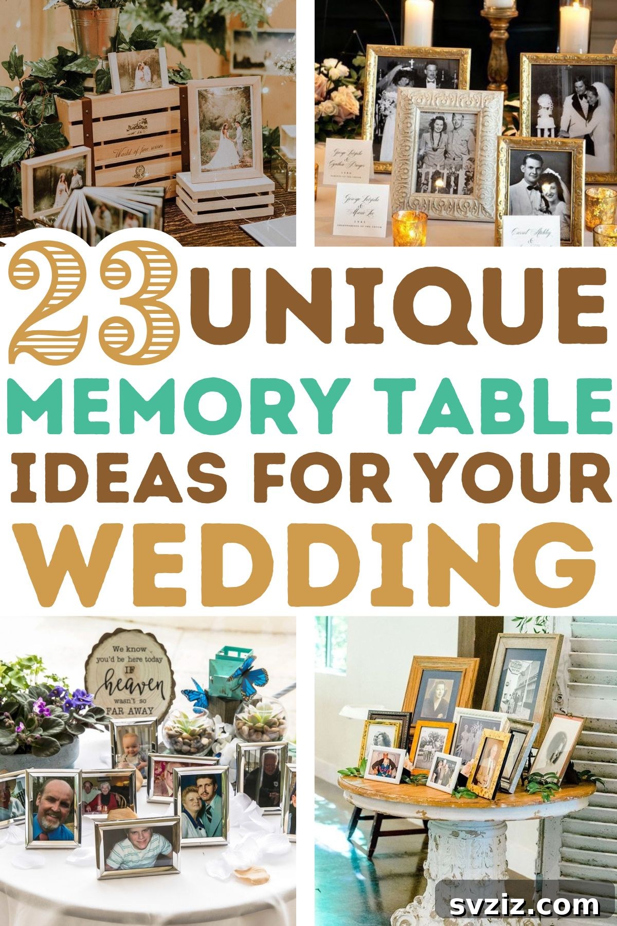 Inspiring wedding memory table ideas featuring photos and elegant decor.