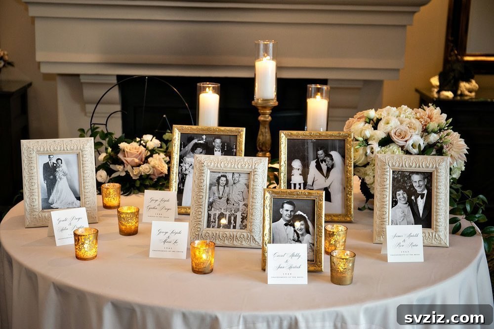 Simple wedding memory table illuminated by candles, creating a warm and reverent atmosphere.