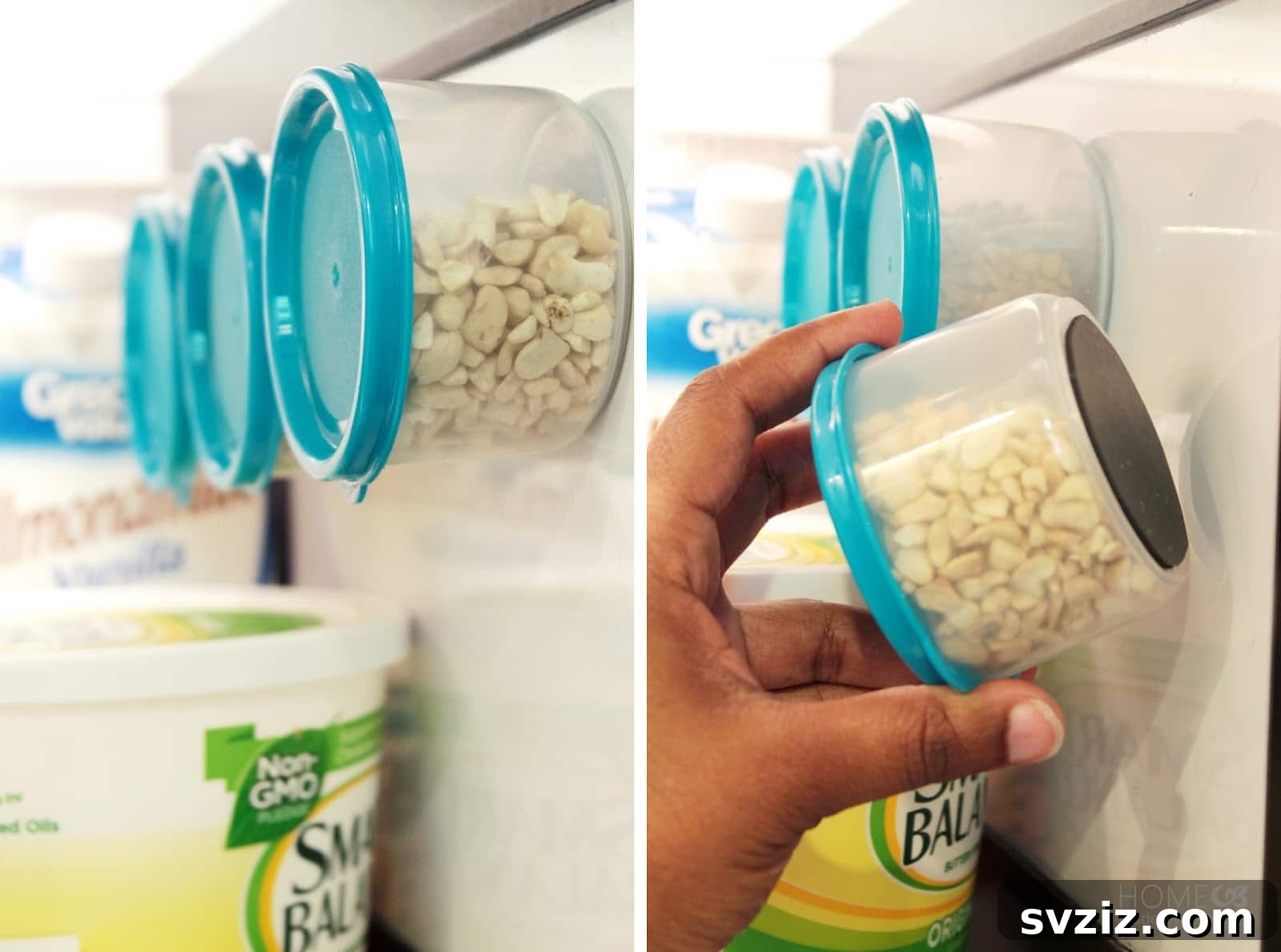 Clever DIY Kitchen Organization Hacks 16 Magnetic Tins for Dry Food