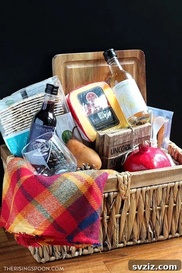 21 Handmade Gifts New Homeowners Will Adore 22 20. Wine and Cheese Gift Basket
