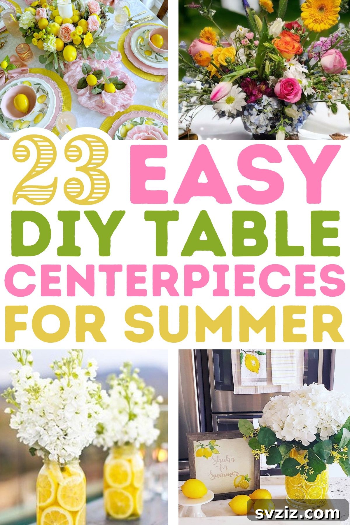 23 Effortless DIY Summer Dining Table Centerpieces 2 diy summer centerpiece ideas