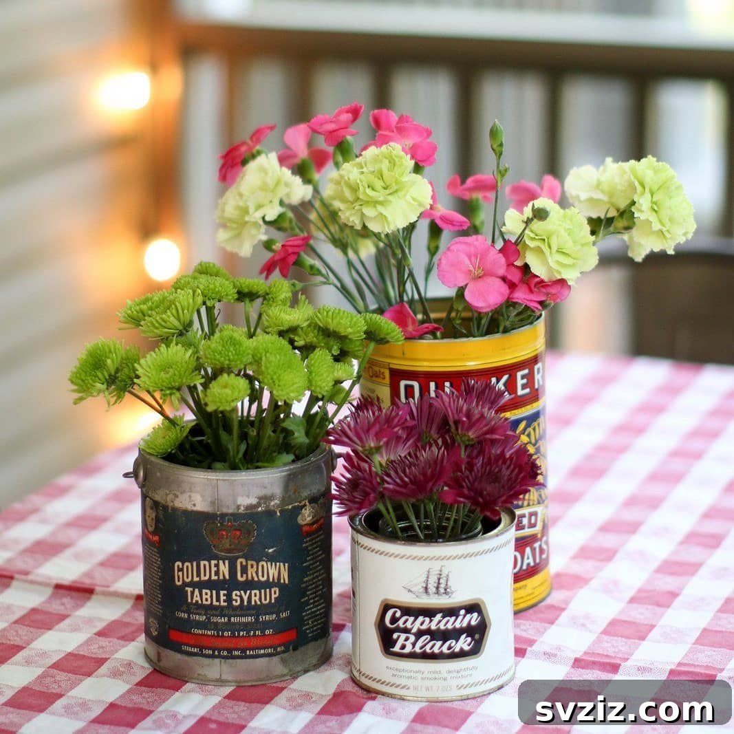 23 Effortless DIY Summer Dining Table Centerpieces 20 18. Vintage Centerpieces