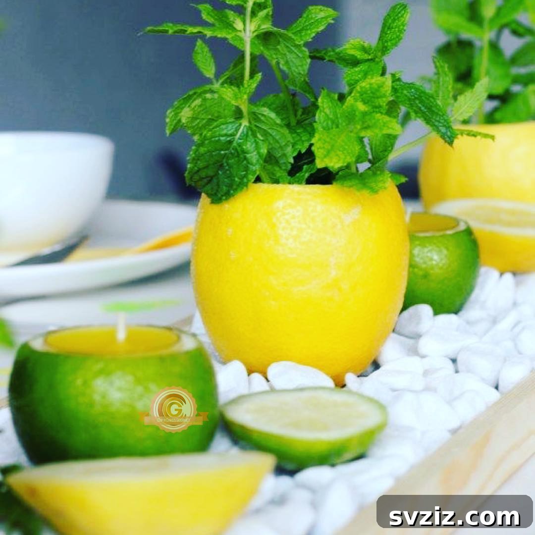 23 Effortless DIY Summer Dining Table Centerpieces 25 23. Summer Minty Centerpiece