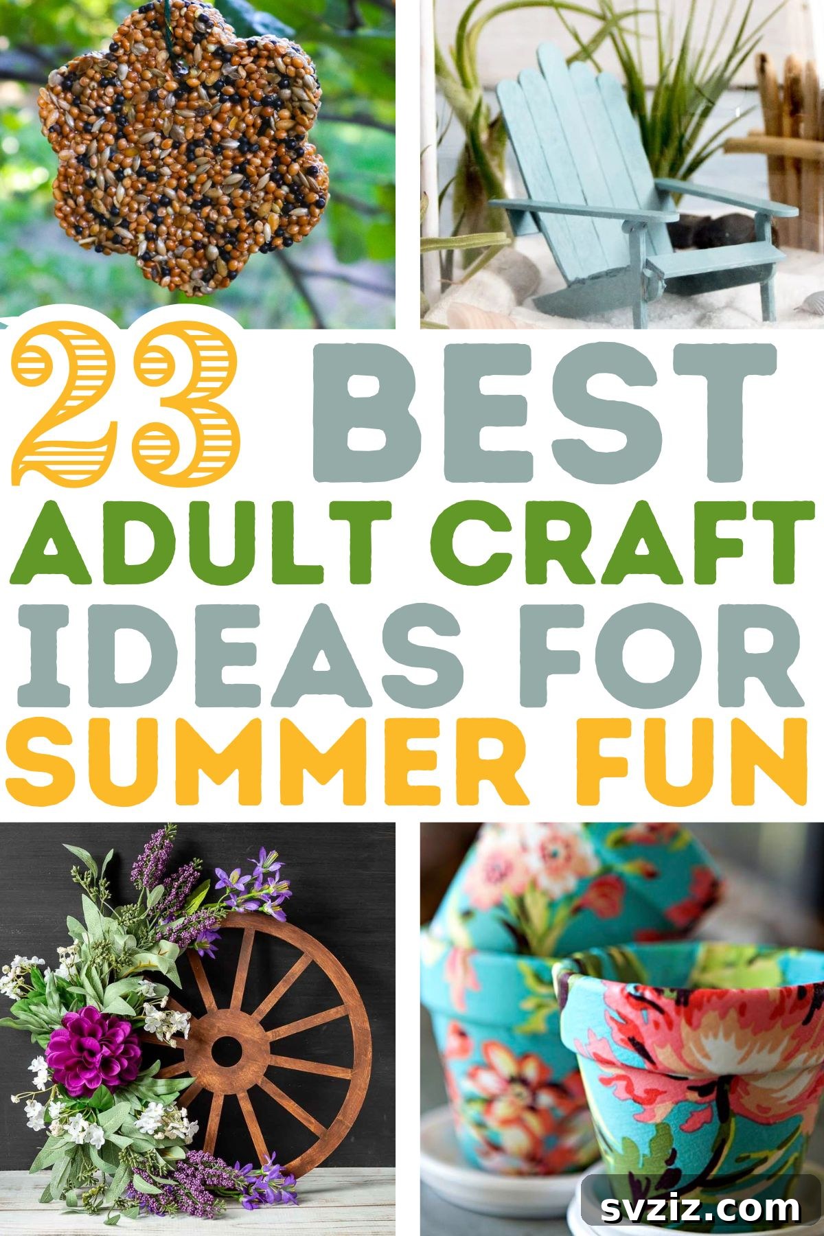 Creative Summer Projects for Grown-Ups 2 Creative summer craft ideas for adults to enjoy, featuring hands-on sensory play and DIY projects combining learning with creativity for extraordinary summertime crafts.