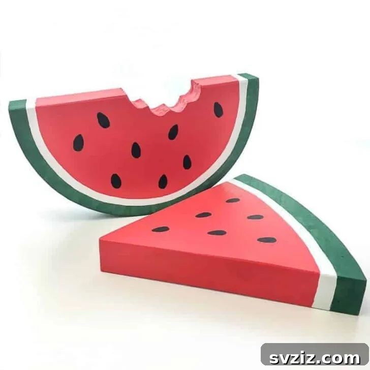 Creative Summer Projects for Grown-Ups 23 Fun and whimsical DIY giant watermelon decor for summer parties.