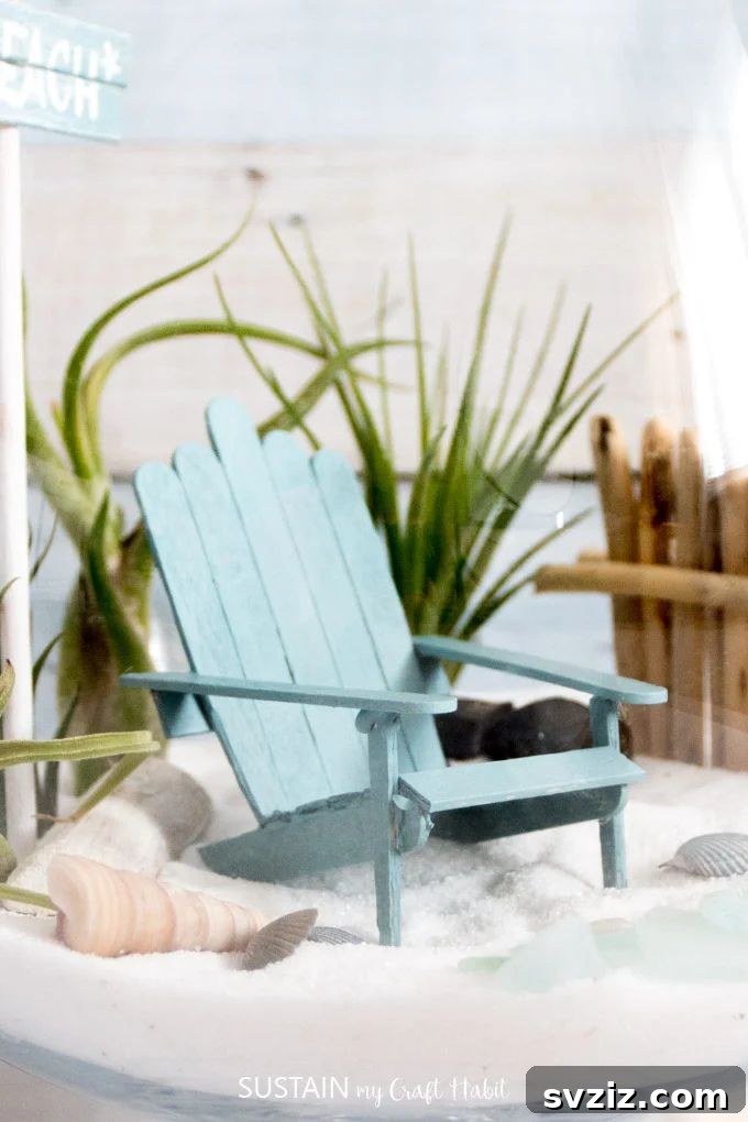 Creative Summer Projects for Grown-Ups 25 Cute mini Adirondack chairs made from popsicle sticks, a sweet craft project.
