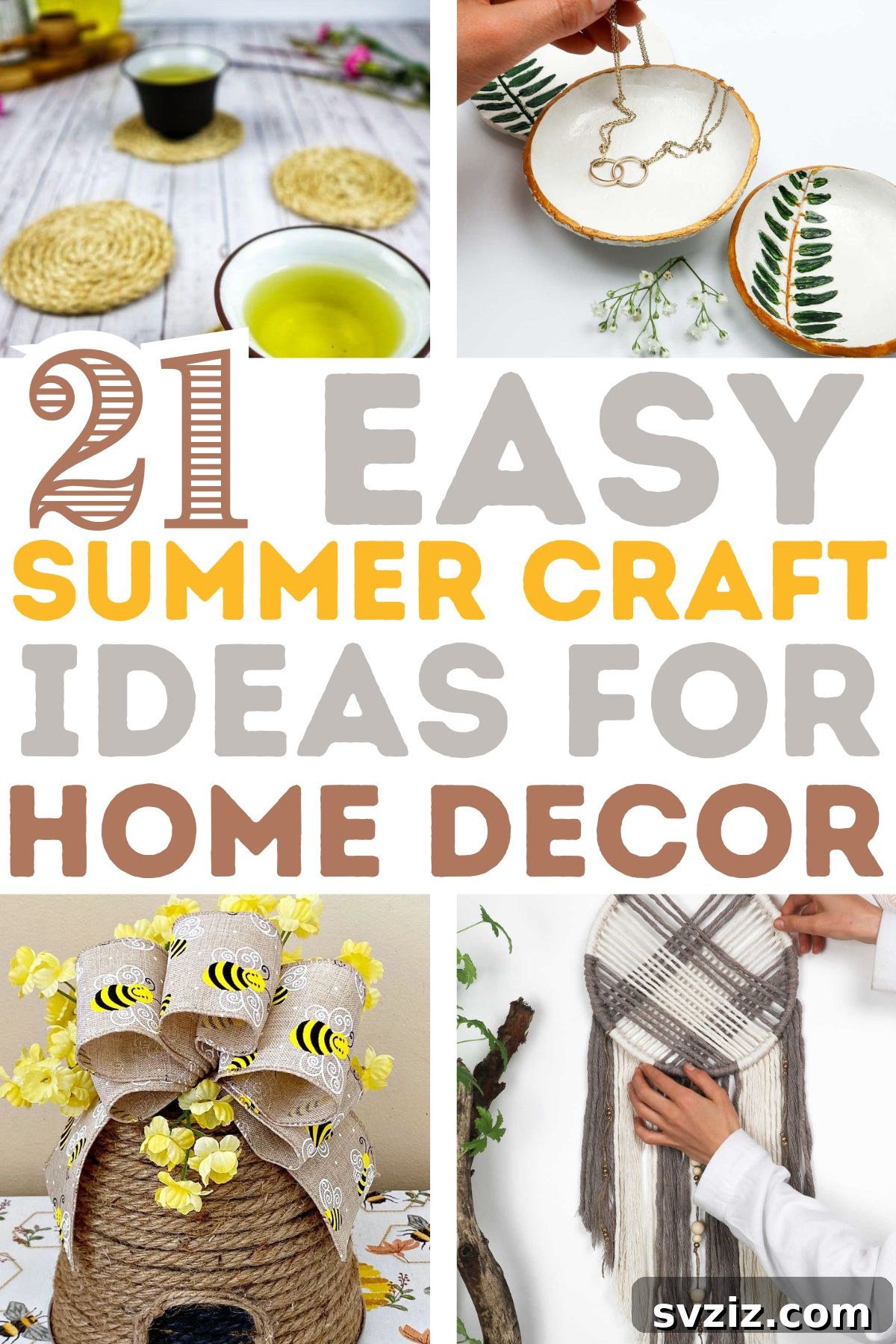 Inspiring Collection of Chic Summer Crafts to Decorate Your Home