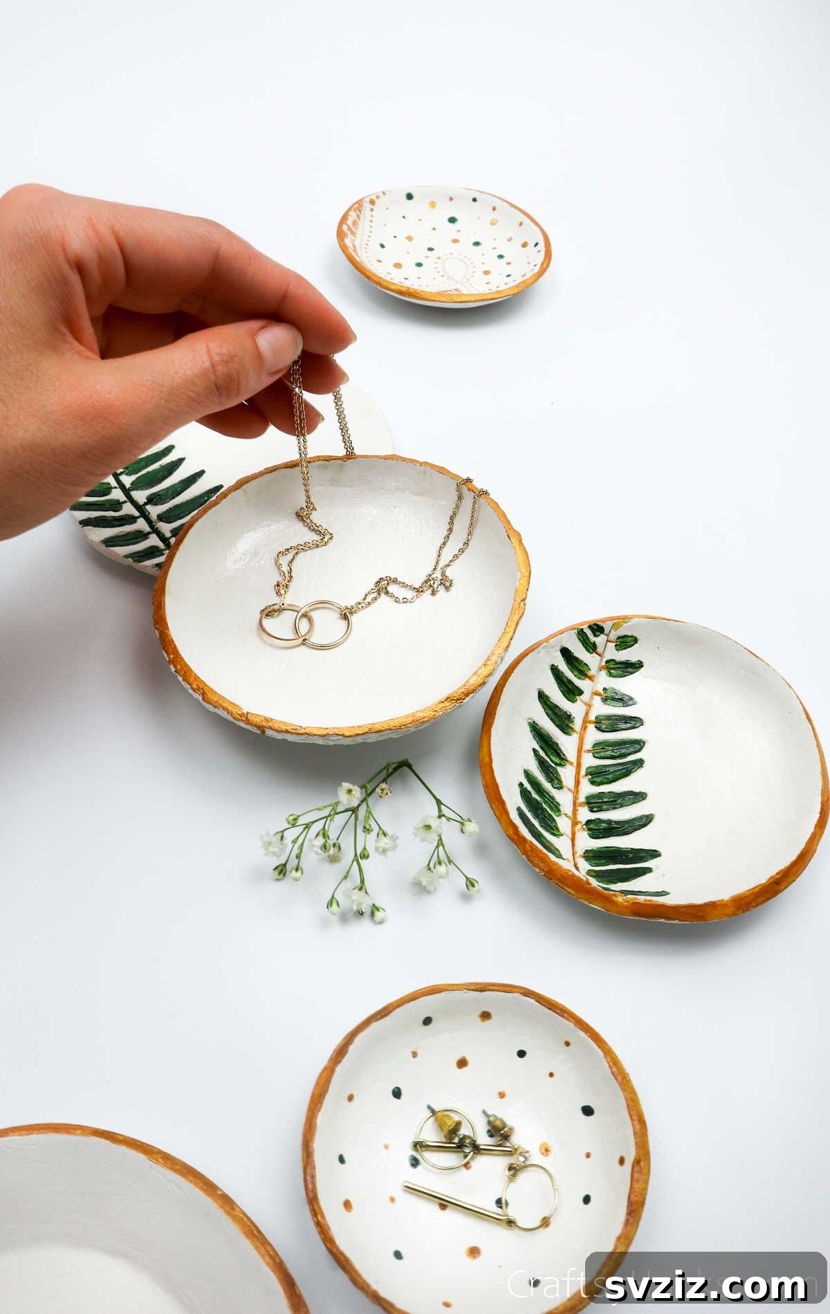 Handmade Air Dry Clay Jewelry Trays