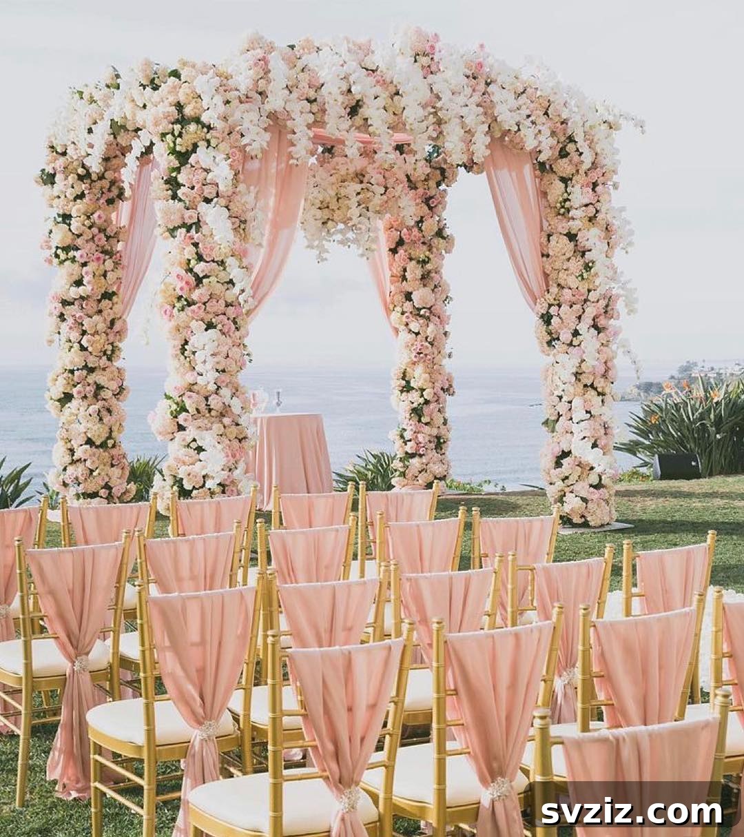 Stunning Summer Wedding Color Palettes 13 Fairytale wedding decor centered around soft and beautiful pinks with light white and green accents