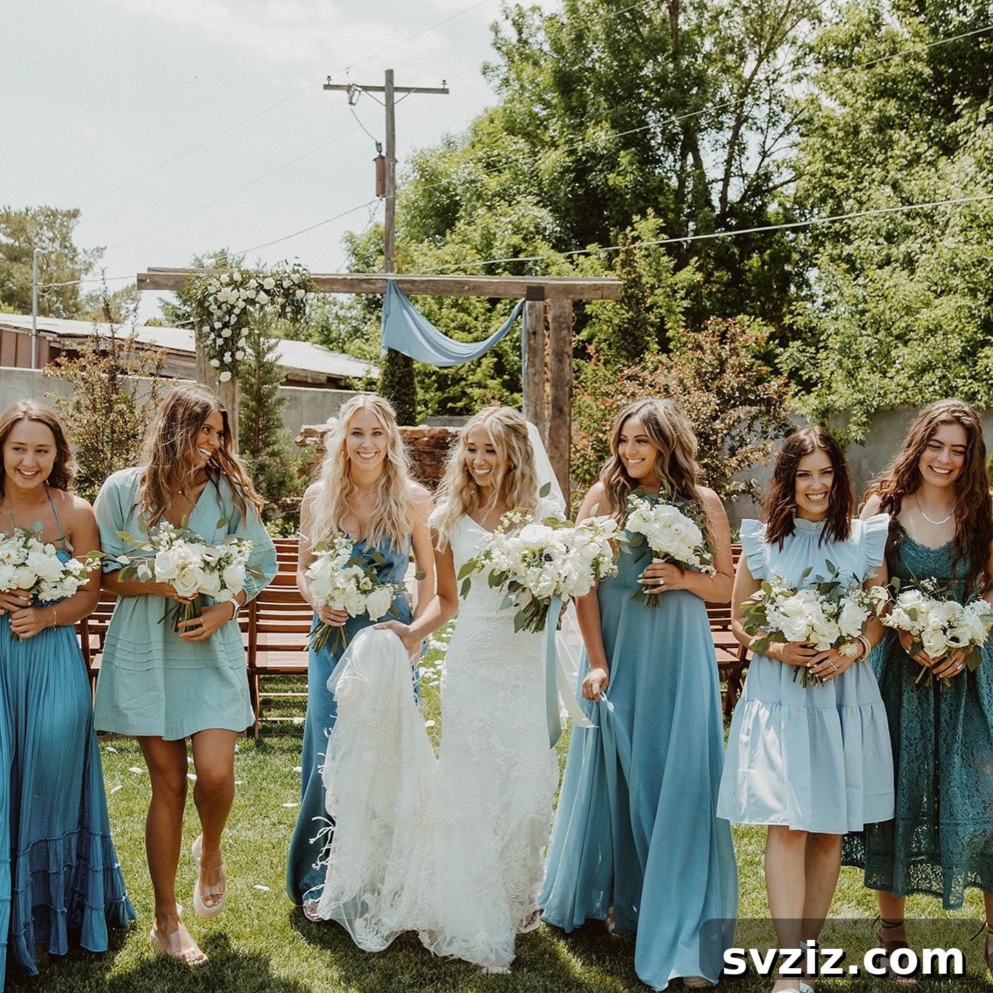 Stunning Summer Wedding Color Palettes 26 Beautiful blue-hued wedding decor perfectly complementing summer skies and sunshine for a serene celebration