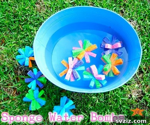 Smart Dollar Store Crafts to Keep Kids Busy 17 Water Bombs Made of Sponge