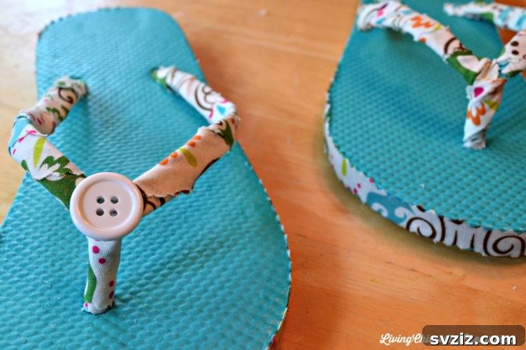 Smart Dollar Store Crafts to Keep Kids Busy 3 Fabric Flip Flops