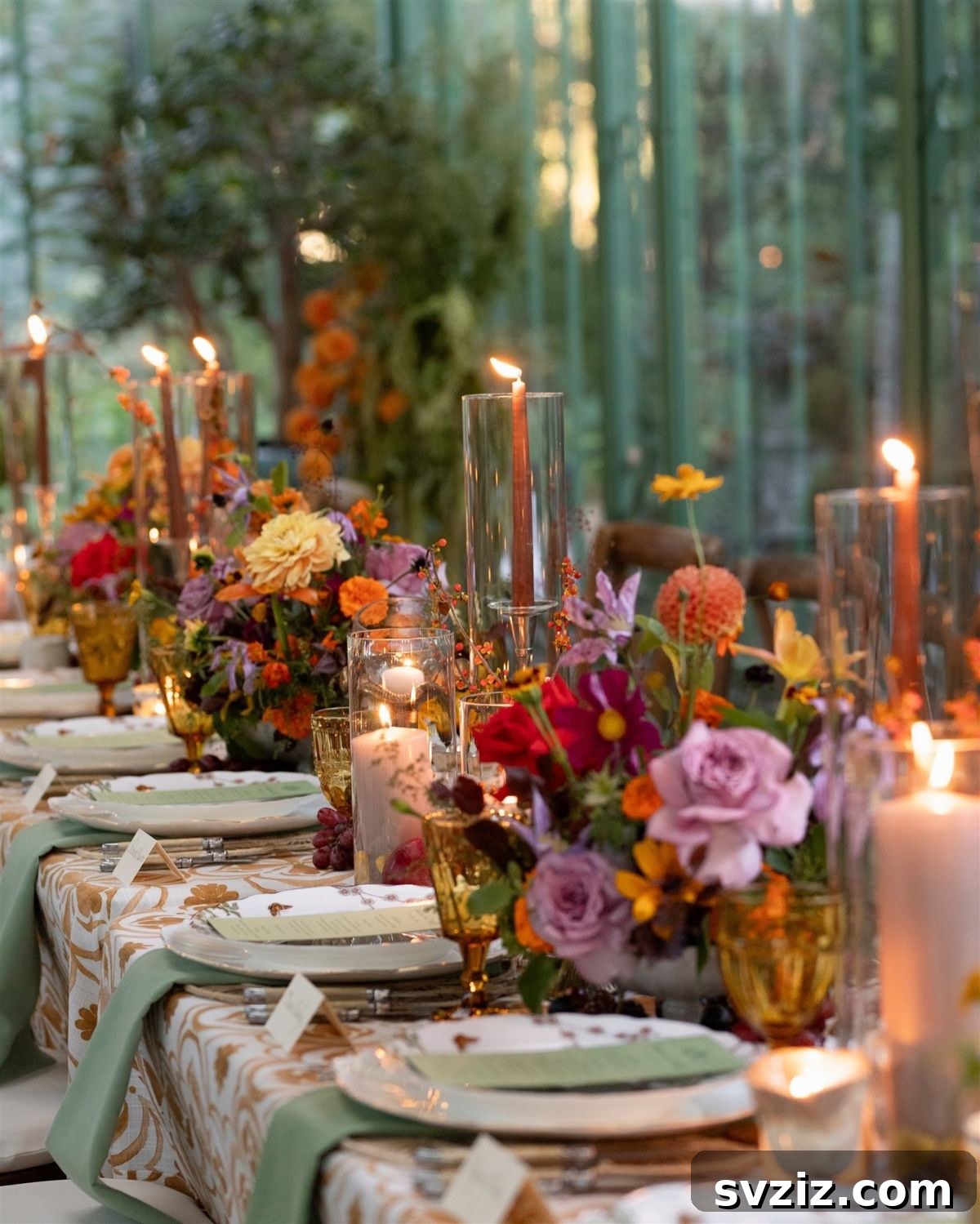 Intimate and sweet garden wedding decor with soft colors
