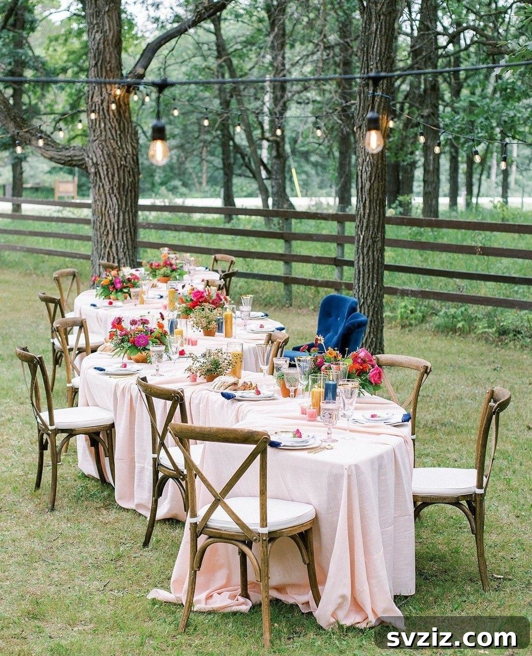 Romantic intimate garden wedding dinner tablescape