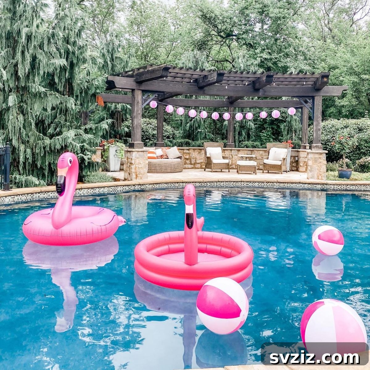 17 Epic Pool Party Themes for Adults 11 9. Pink Flamingo Pool Party