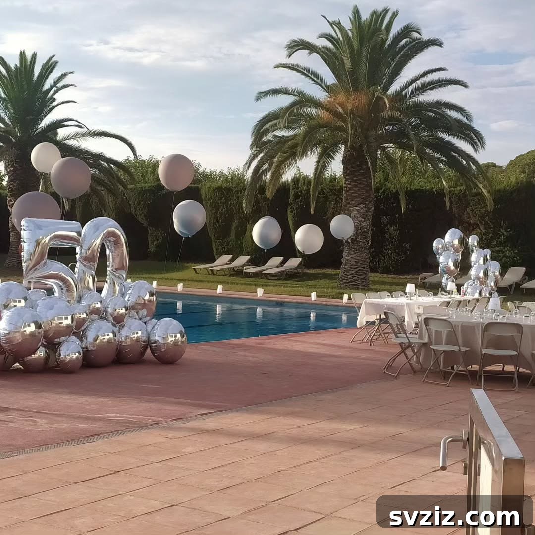 17 Epic Pool Party Themes for Adults 14 12. Metallic Pool Party Decorations