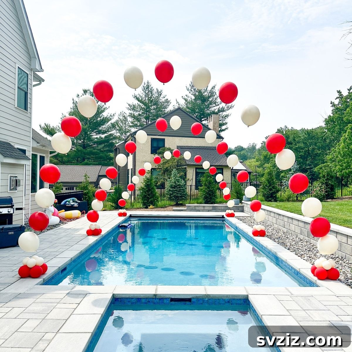 17 Epic Pool Party Themes for Adults 19 17. Red and White Pool Party