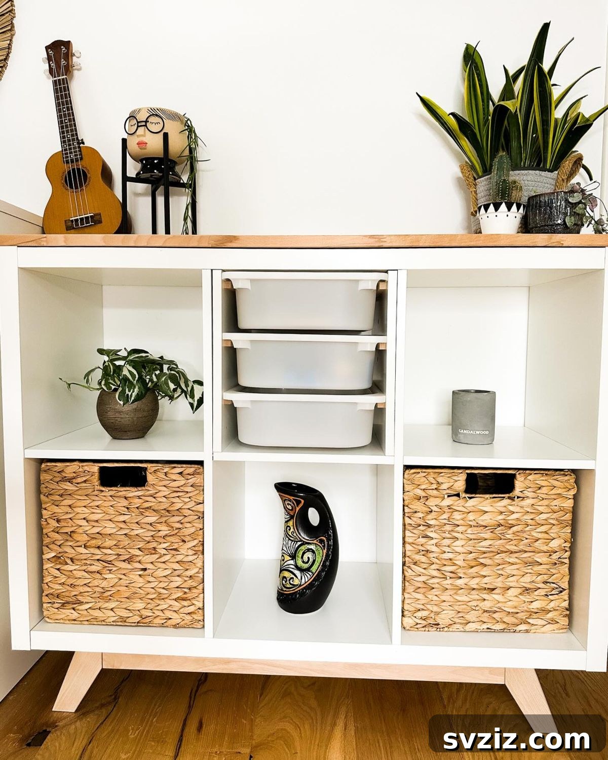 23 Clever IKEA Hacks to Maximize Small Entryways 18 16. IKEA KALLAX Entryway Organizer