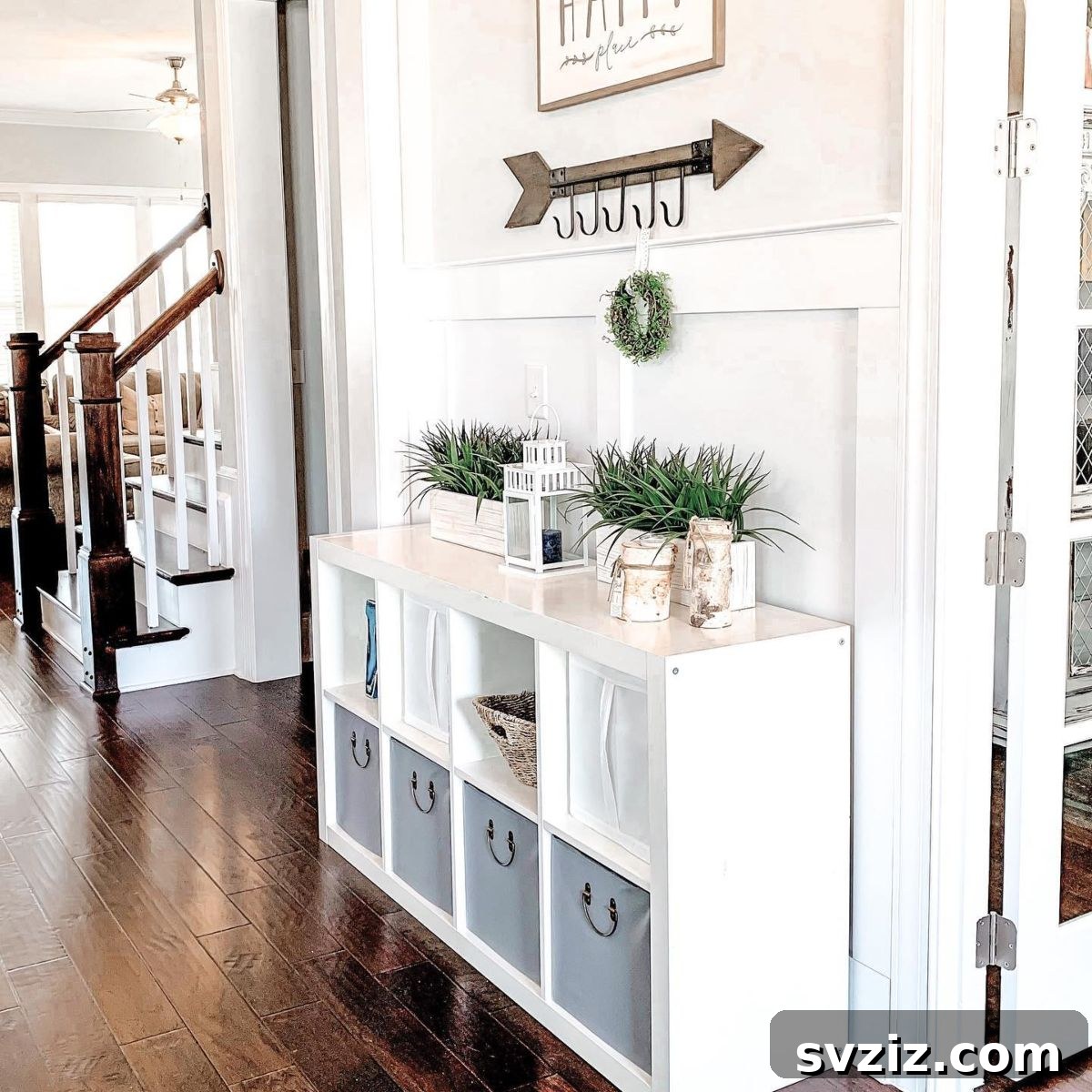 23 Clever IKEA Hacks to Maximize Small Entryways 20 18. IKEA Cube Shelves