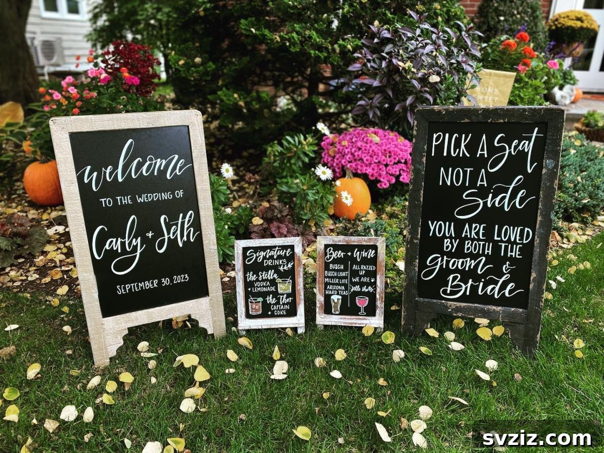10. DIY Fall Wedding Signs