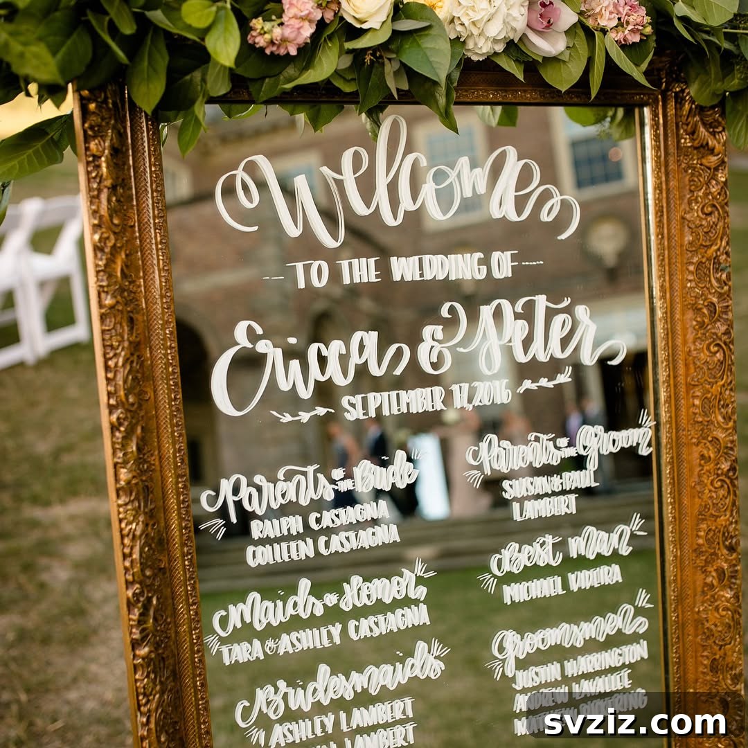 15. Decorative Mirror Wedding Program