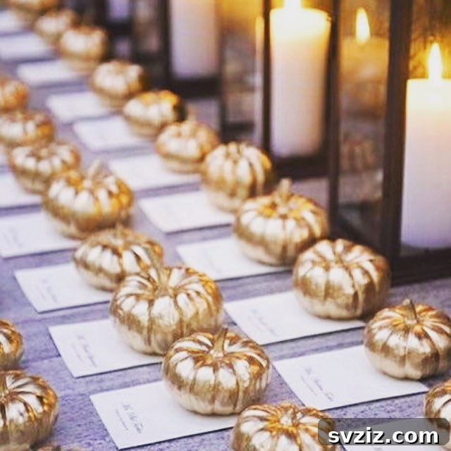 22. DIY Mini Gold Pumpkins