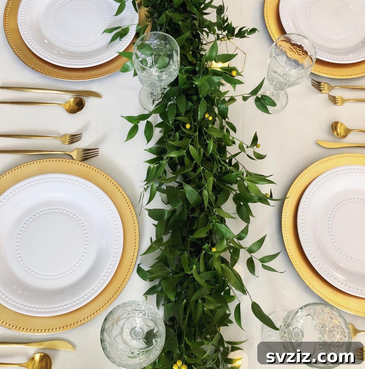 5. Ruscus Garland Table Runner