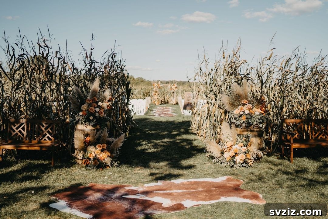 10. Boho Cornfield Wedding