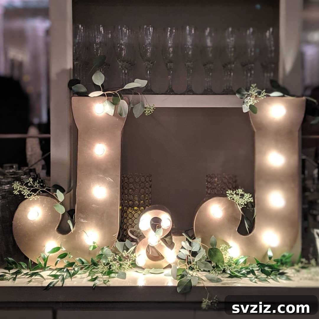 12. Greenery-Draped Initials