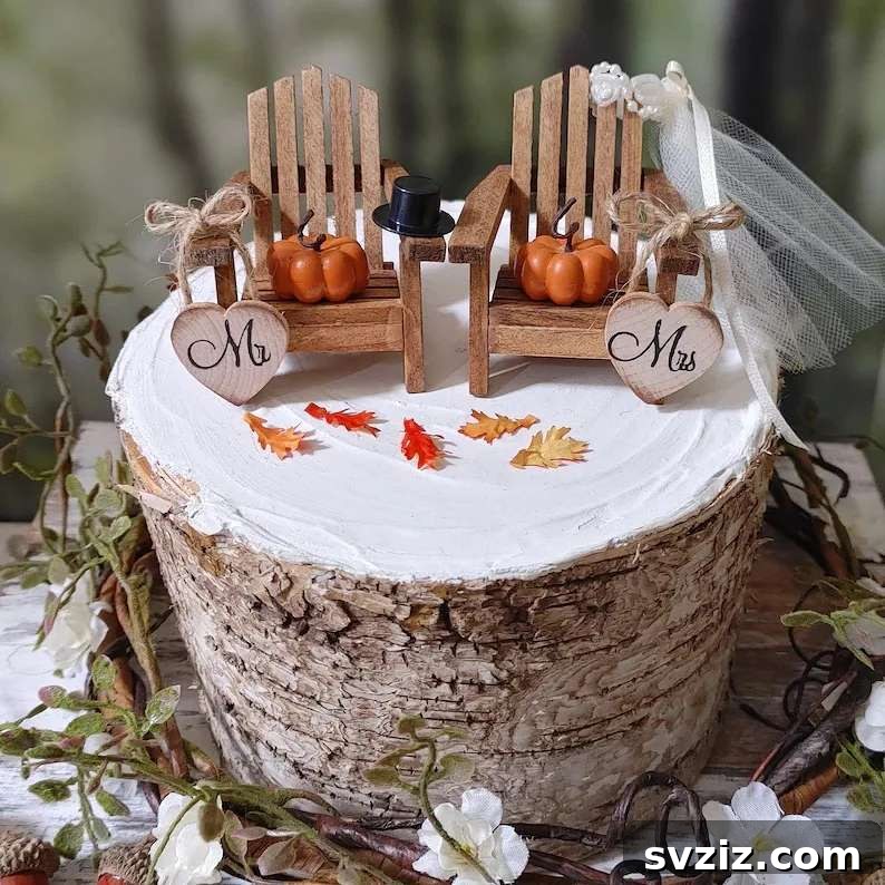 22. Pumpkin Chair Cake Toppers