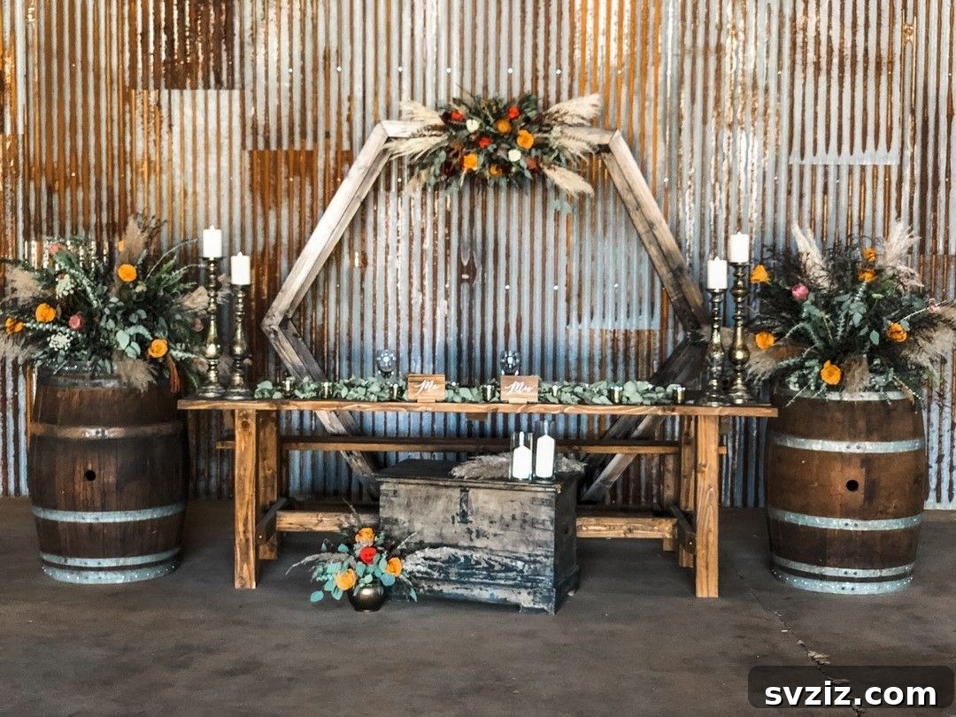 27. Stunning Rustic Sweetheart Table
