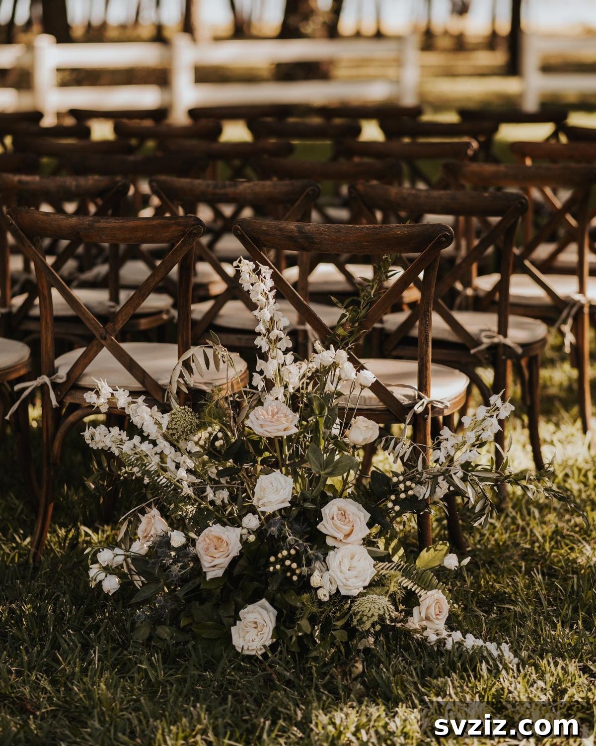 Warm Fall Backyard Wedding Inspirations 16 14. Soft White Florals