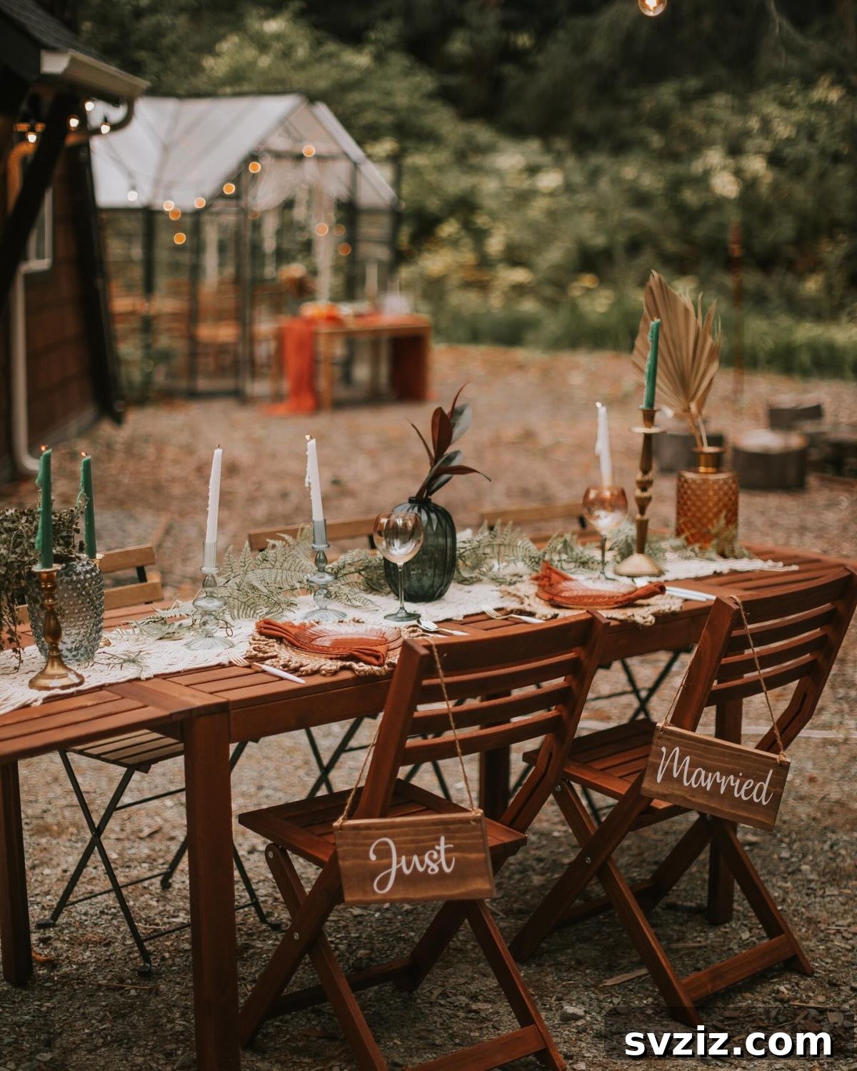 Warm Fall Backyard Wedding Inspirations 6 4. Rustic Tablescape