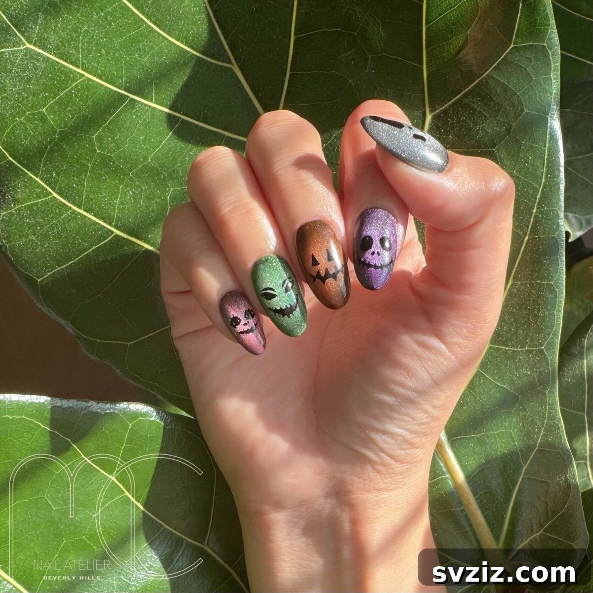 23 Hottest Autumn Nail Trends to Inspire You 16 Long Spooky Halloween Nail Art