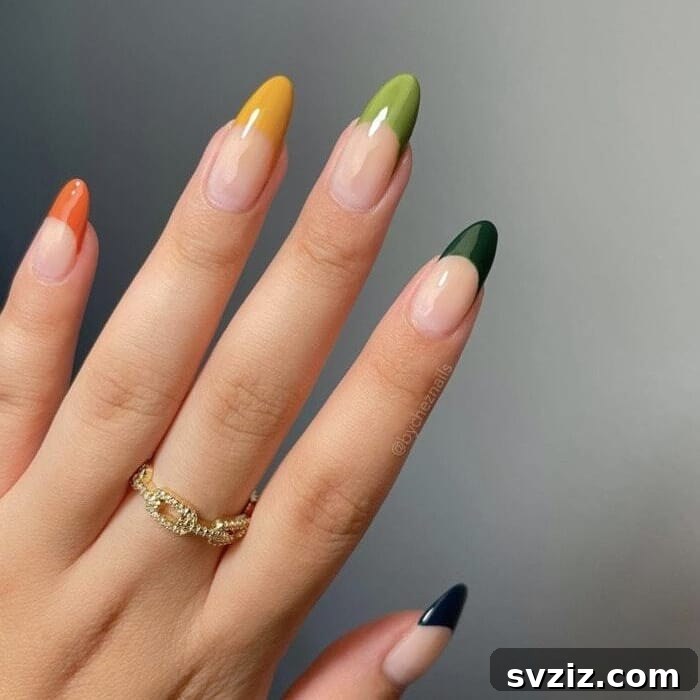 23 Hottest Autumn Nail Trends to Inspire You 6 Fall French Tips Nail Design