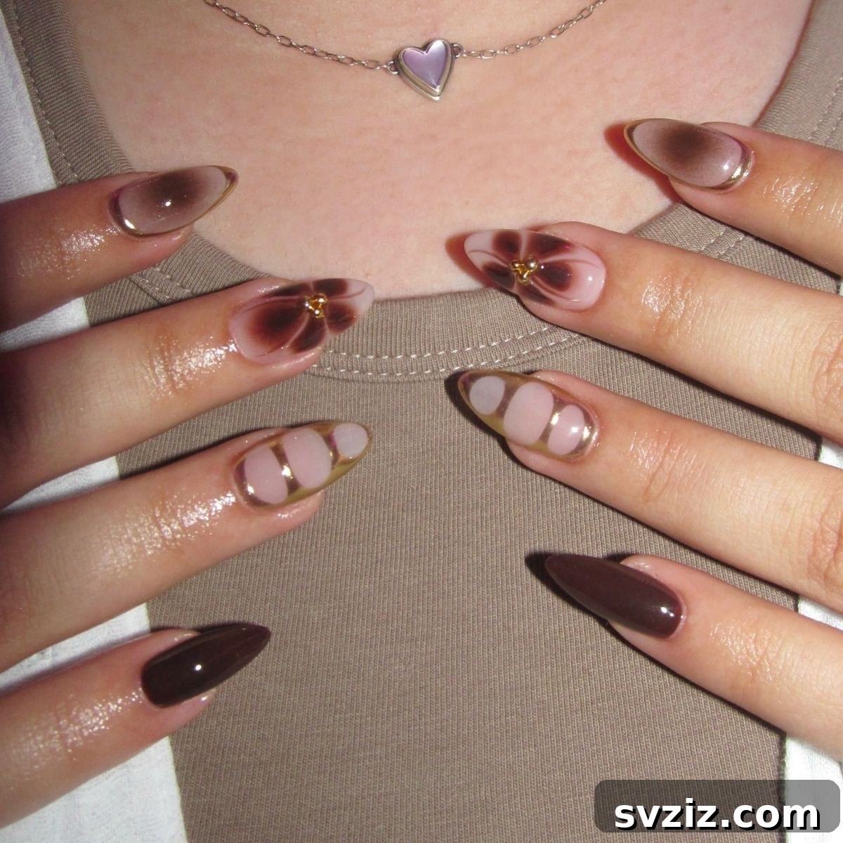 23 Hottest Autumn Nail Trends to Inspire You 10 Elegant and Chic Gel Nails with Rhinestone Accents